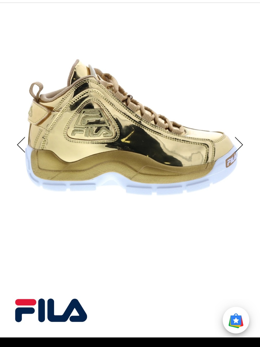 Fila Grant Hill 2 Metallic 1BM01760-700 Mens Gold Athletic Basketball Shoes